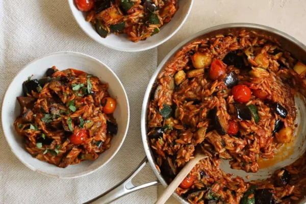 Roast Ratatouille Orzo