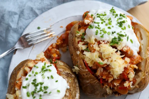 Romesco Stuffed Jacket Potato