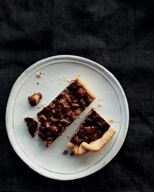 Salted Caramel Chocolate Crunch Tart — a plant-based British recipe by BOSH!