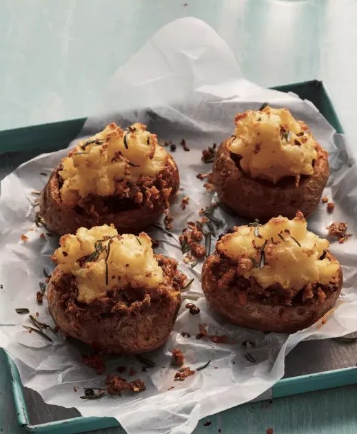 Shepherd's Jacket Potatoes — a plant-based British recipe by BOSH!