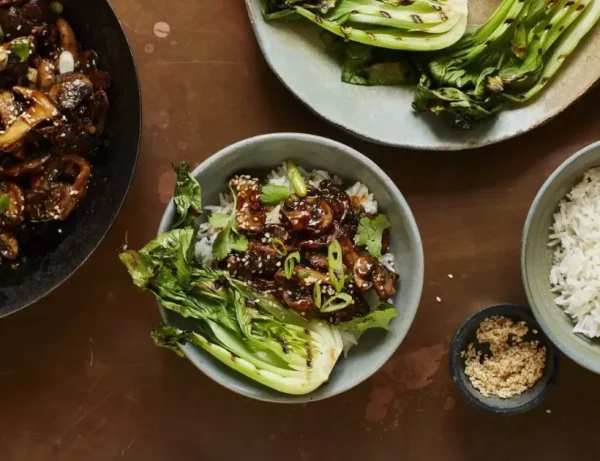 Speedy Hoisin Mushrooms 