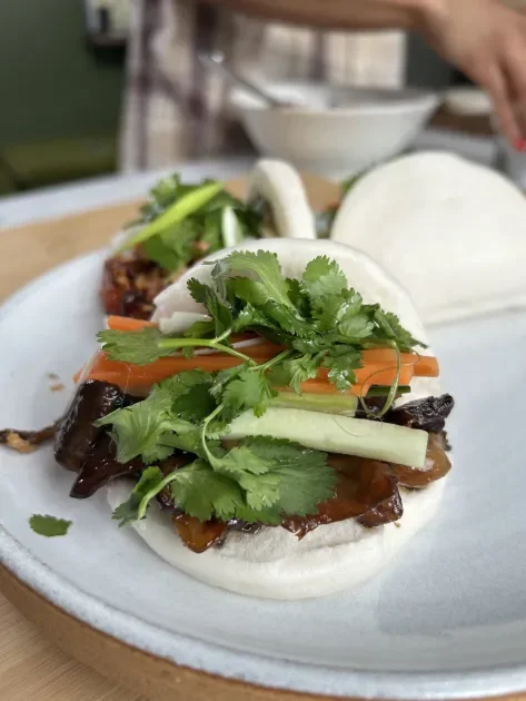 Sticky Hoisin Mushroom Bao