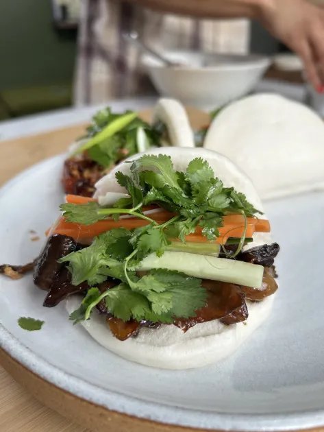 Sticky Hoisin Mushroom Bao