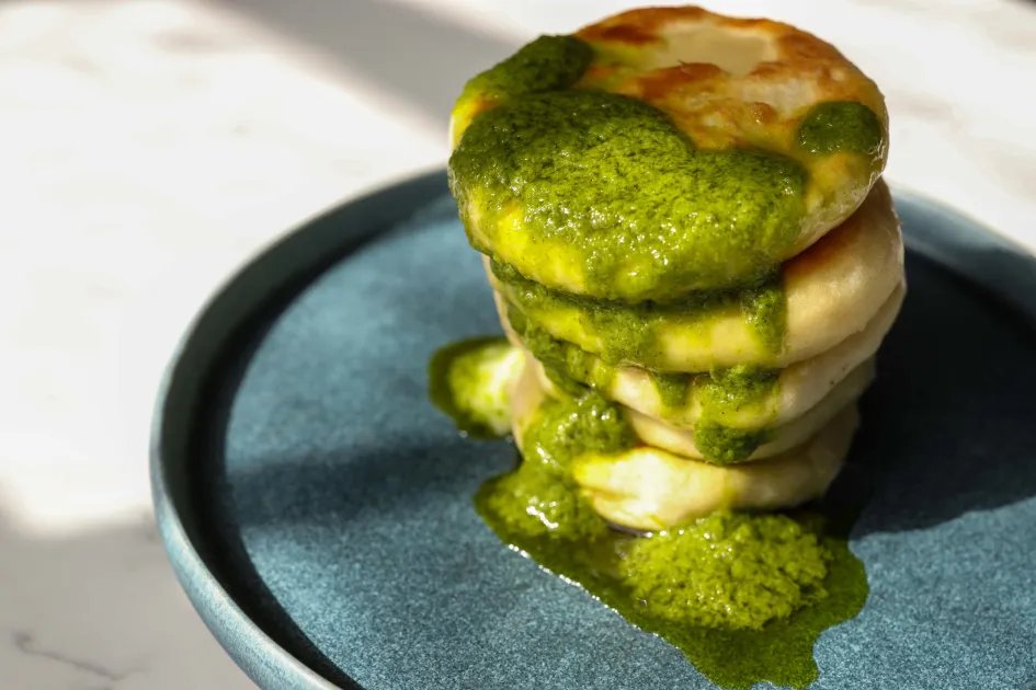 Stuffed Feta Flatbreads — a plant-based Mediterranean recipe by BOSH!