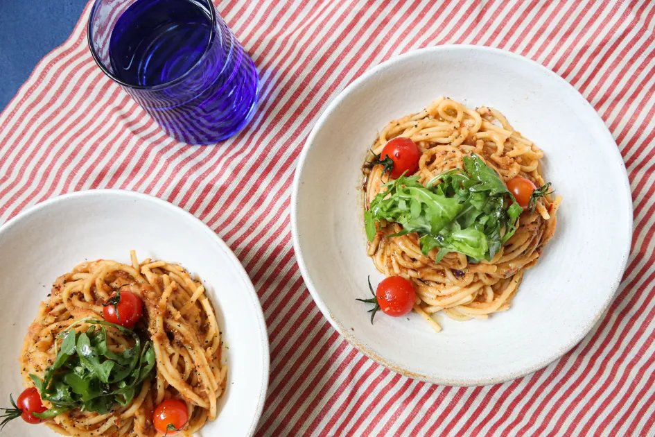 Sun-dried Tomato and Cannellini Bean Pasta