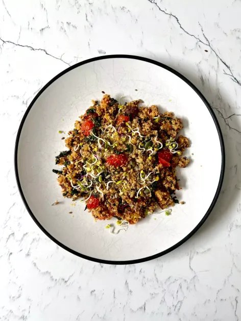 Super Healthy Quinoa Tofu — a plant-based British recipe by BOSH!
