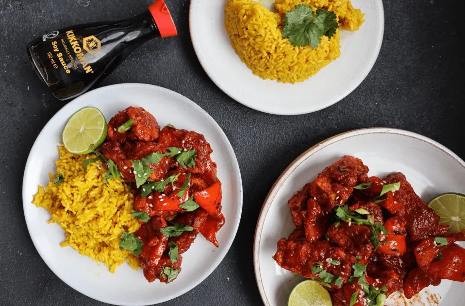 Sweet and Sour Crispy Tofu Rips with Sticky Fried Rice — a plant-based Other recipe by BOSH!