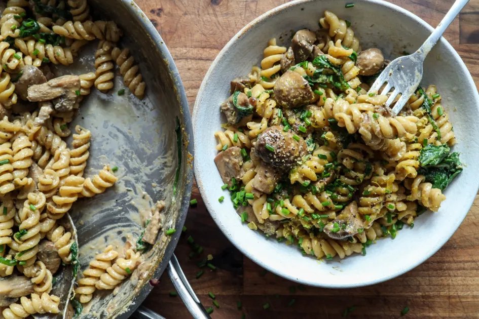 Tahini Mushroom Fusilli 