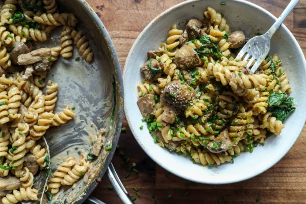 Tahini Mushroom Fusilli 