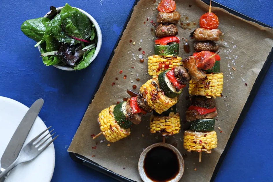 Teriyaki Sausage Skewers — a plant-based Other recipe by BOSH!