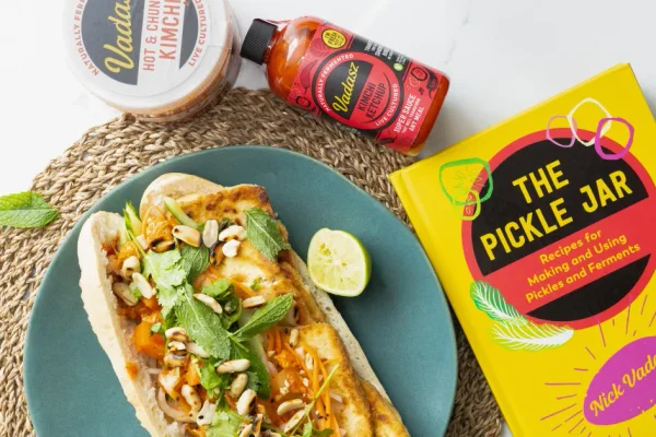 Tofu Banh Mi With Do Chua Pickles & Kimchi