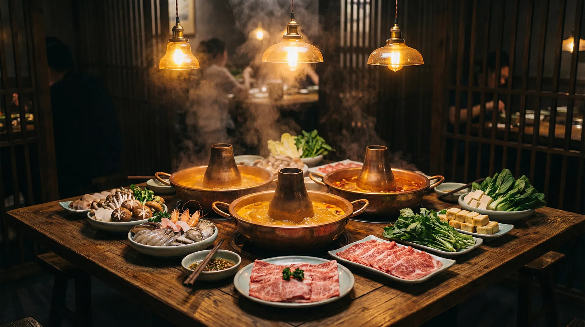 Hot pot dining