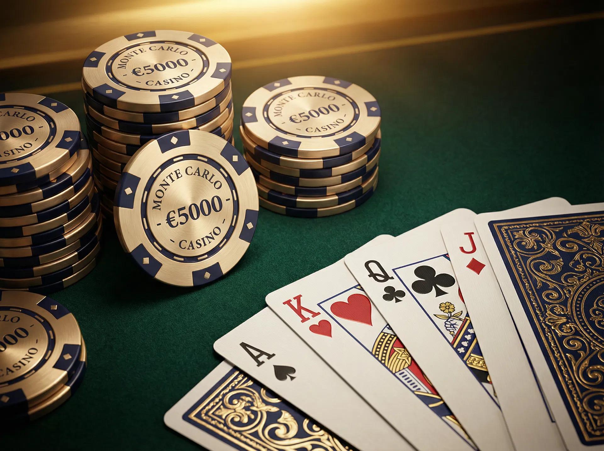 Casino chips and cards