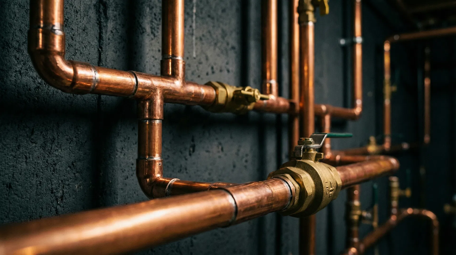 Professional copper plumbing