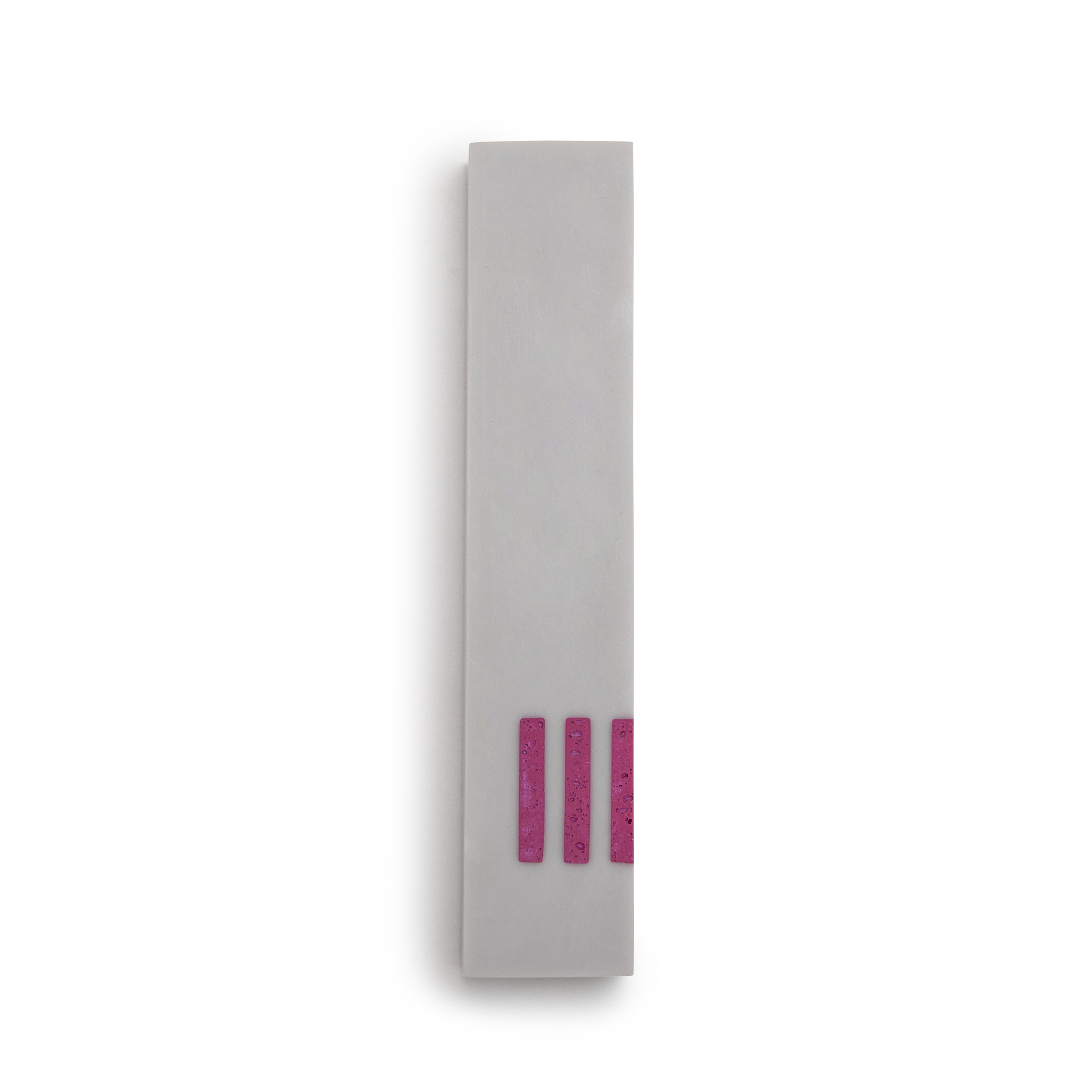 Mézouza | Gris | Étroite | Shin | Rose | Côté