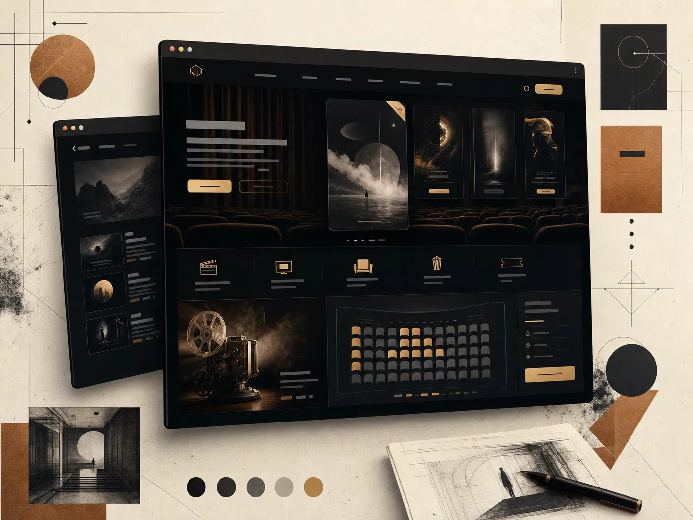 Drive Cinema Lux website demo mockup