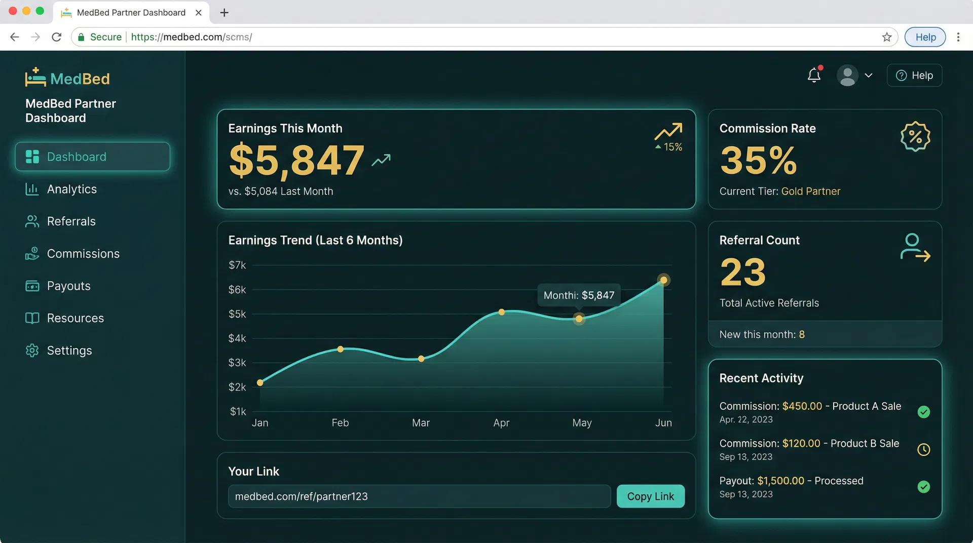 Earnings Dashboard