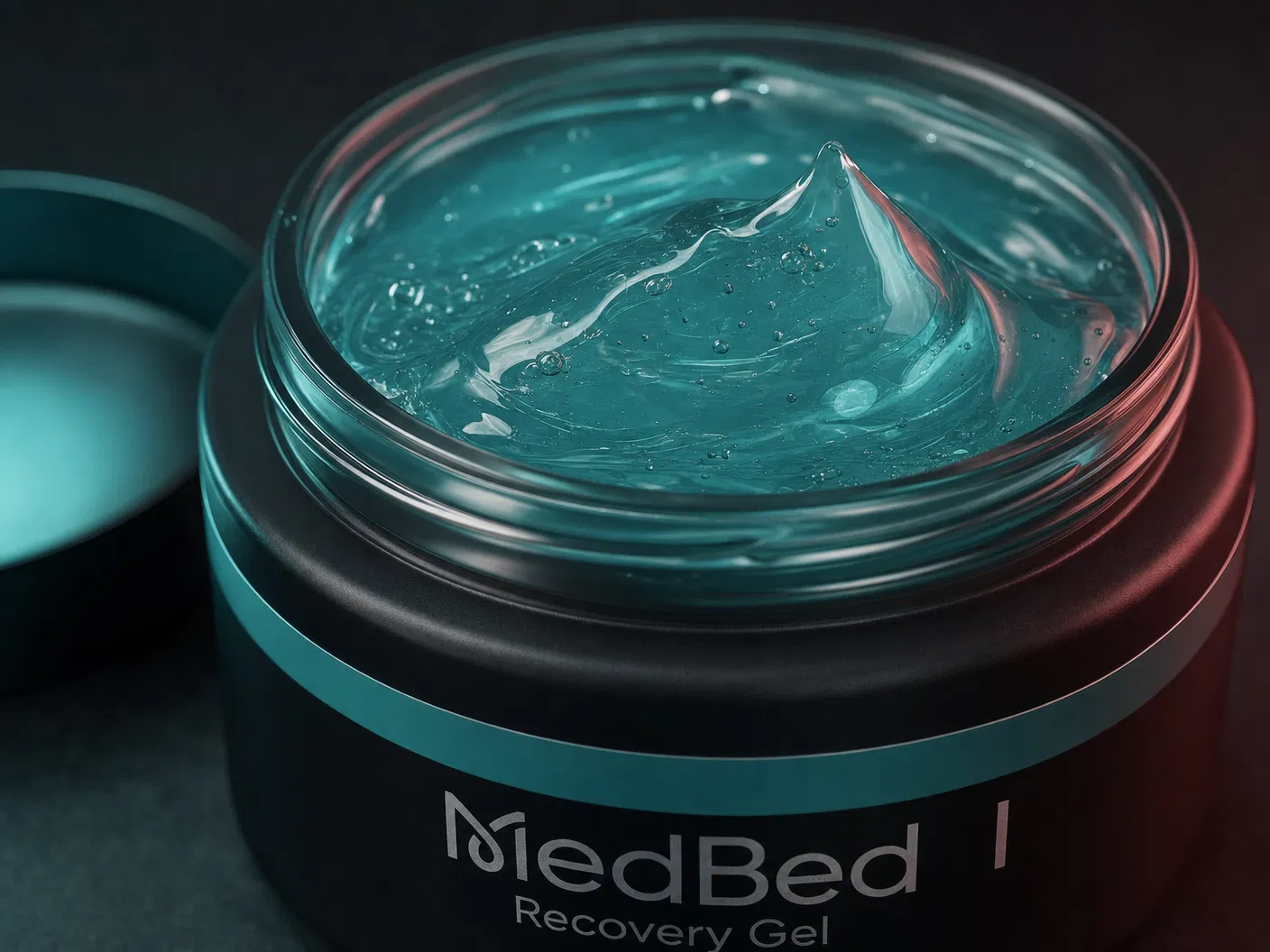 Dark jar recovery gel macro texture