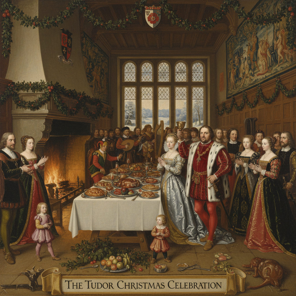 Illustration for A Royal Feast: Celebrating Christmas in Tudor England - Tudor history article