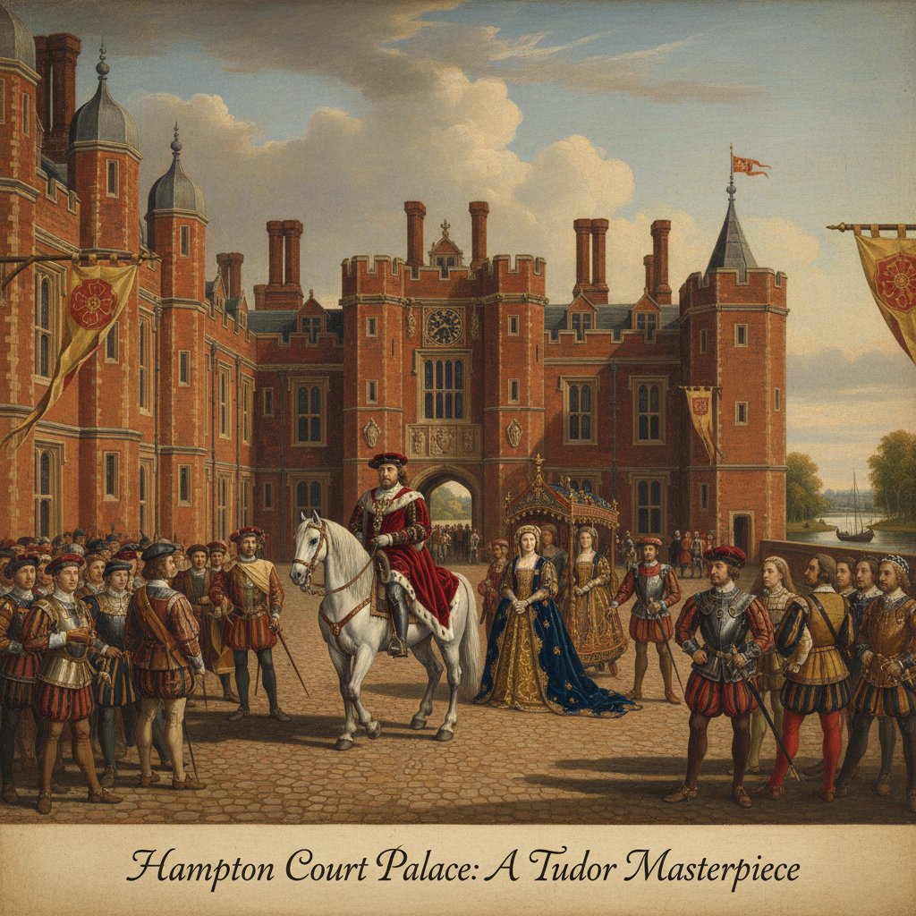 Illustration for Hampton Court Palace: A Tudor Masterpiece Unveiled - Tudor history article