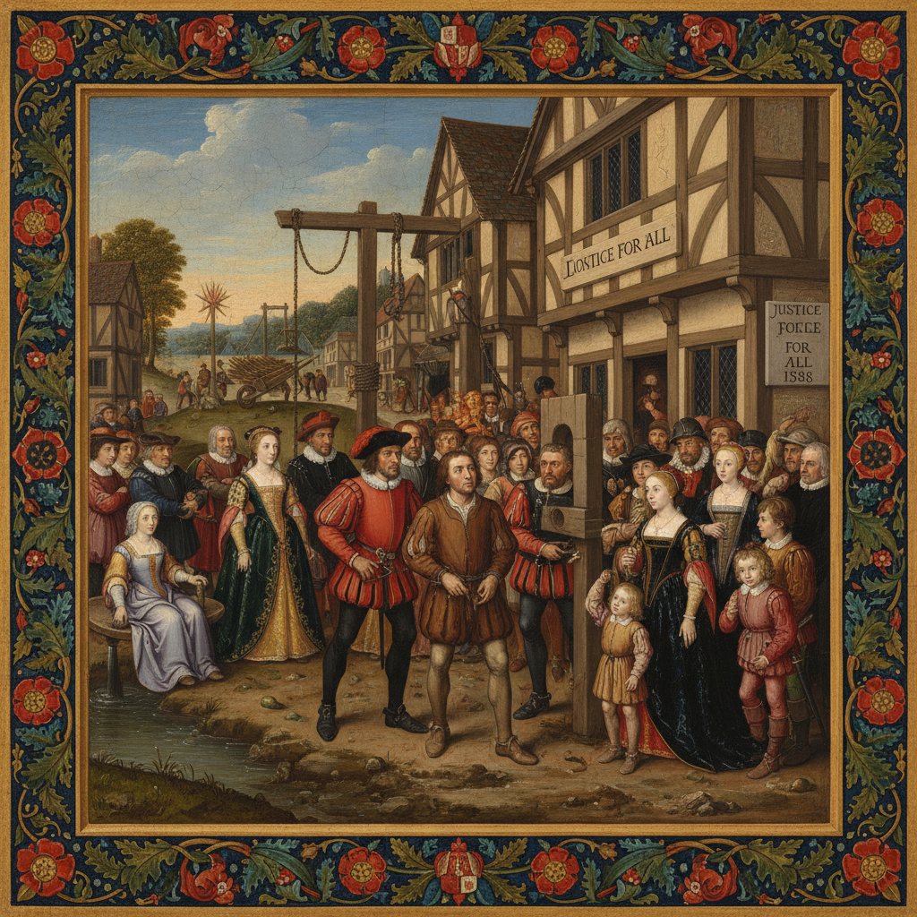 Illustration for Justice & Punishment: Life and Death in Tudor England - Tudor history article