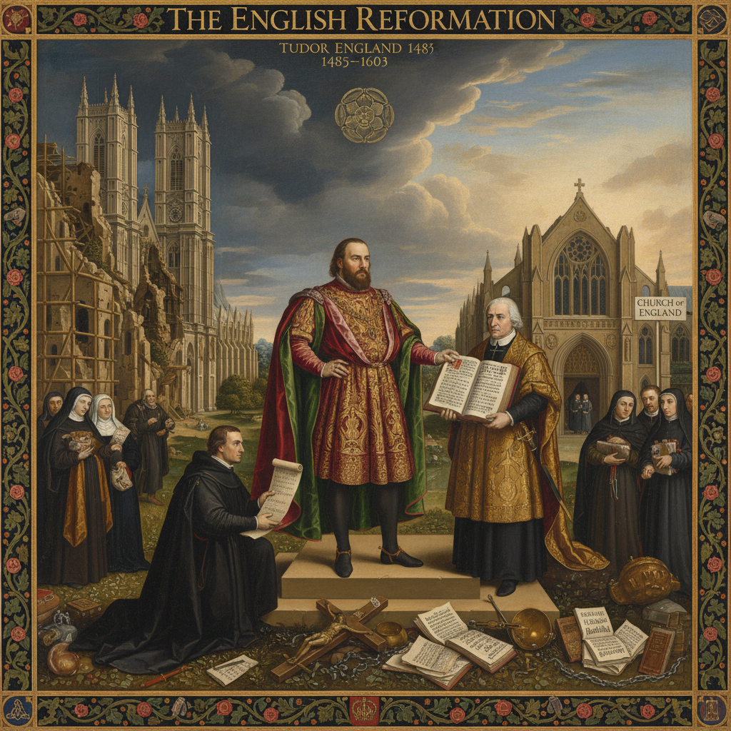 Illustration for The English Reformation: A Royal Revolution - Tudor history article