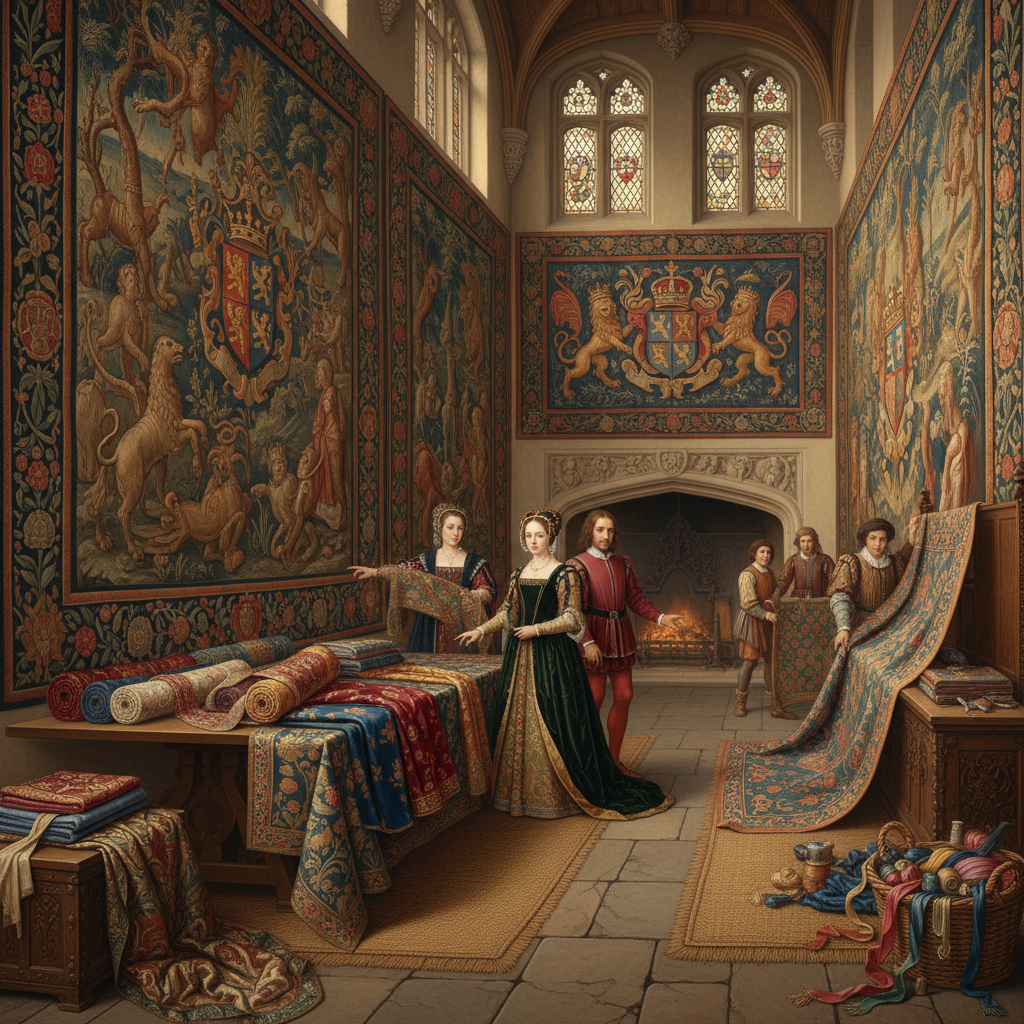 Illustration for Woven Wonders: The Splendour of Tudor Tapestries & Textiles - Tudor history article