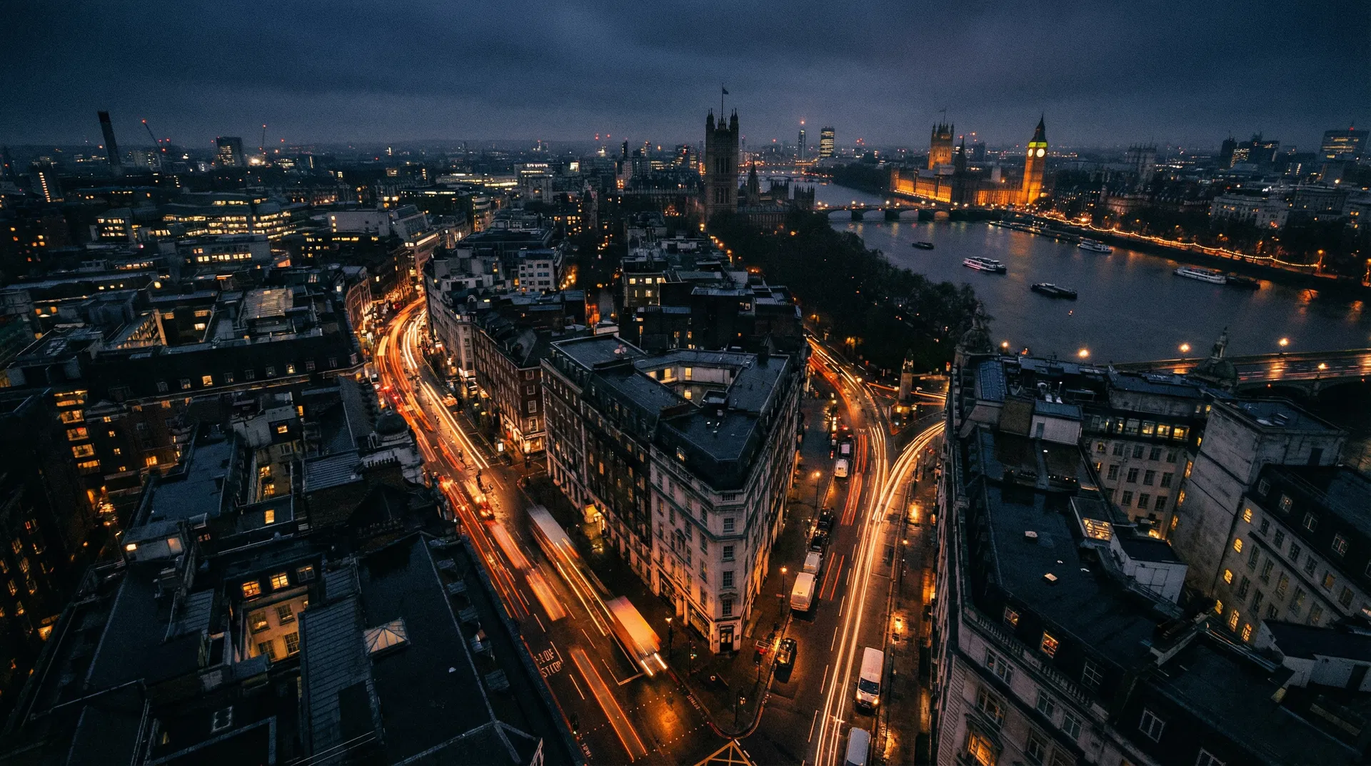 London at night