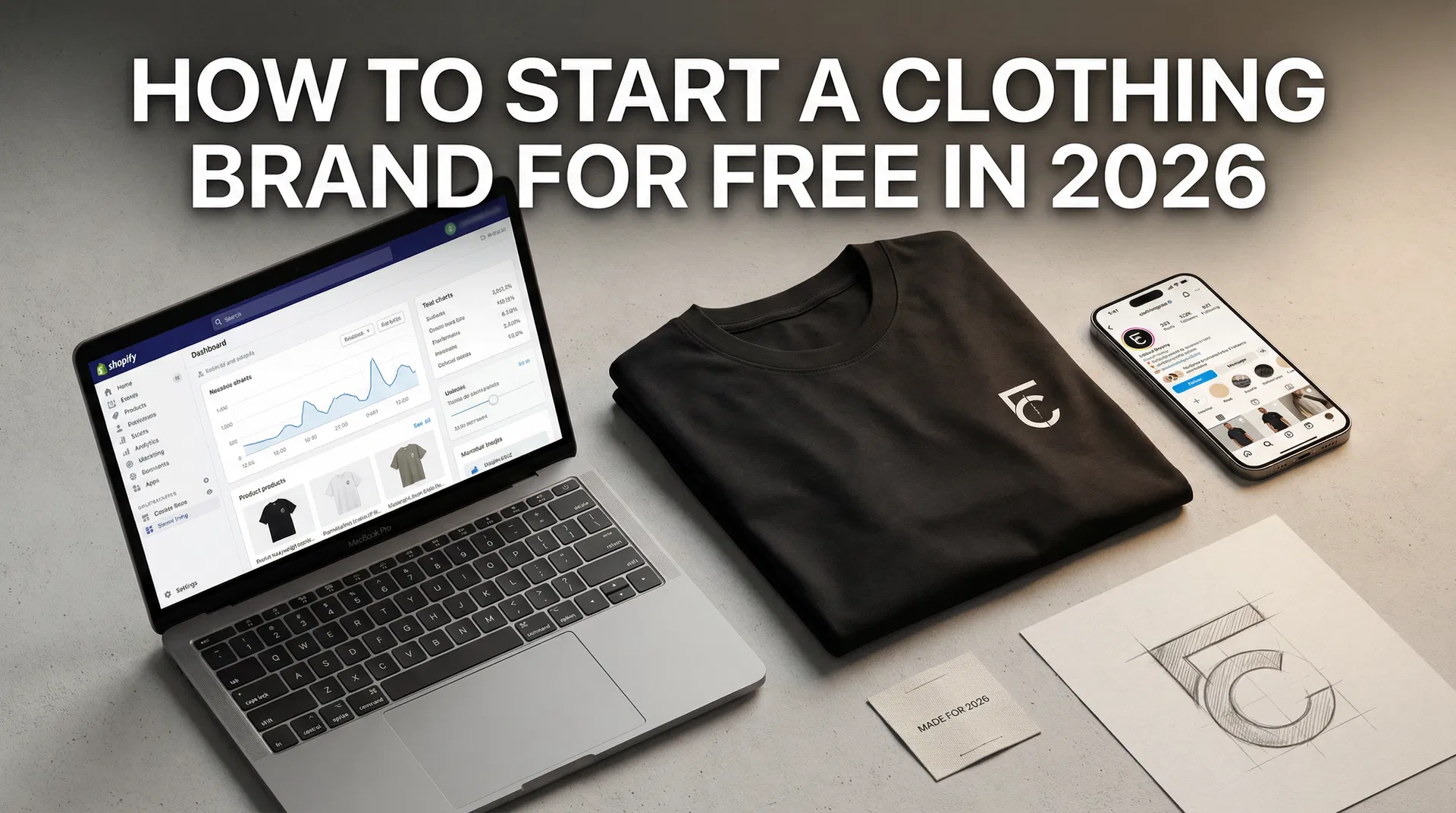 How to Start a Clothing Brand for Free in 2026 (Step-by-Step Guide)