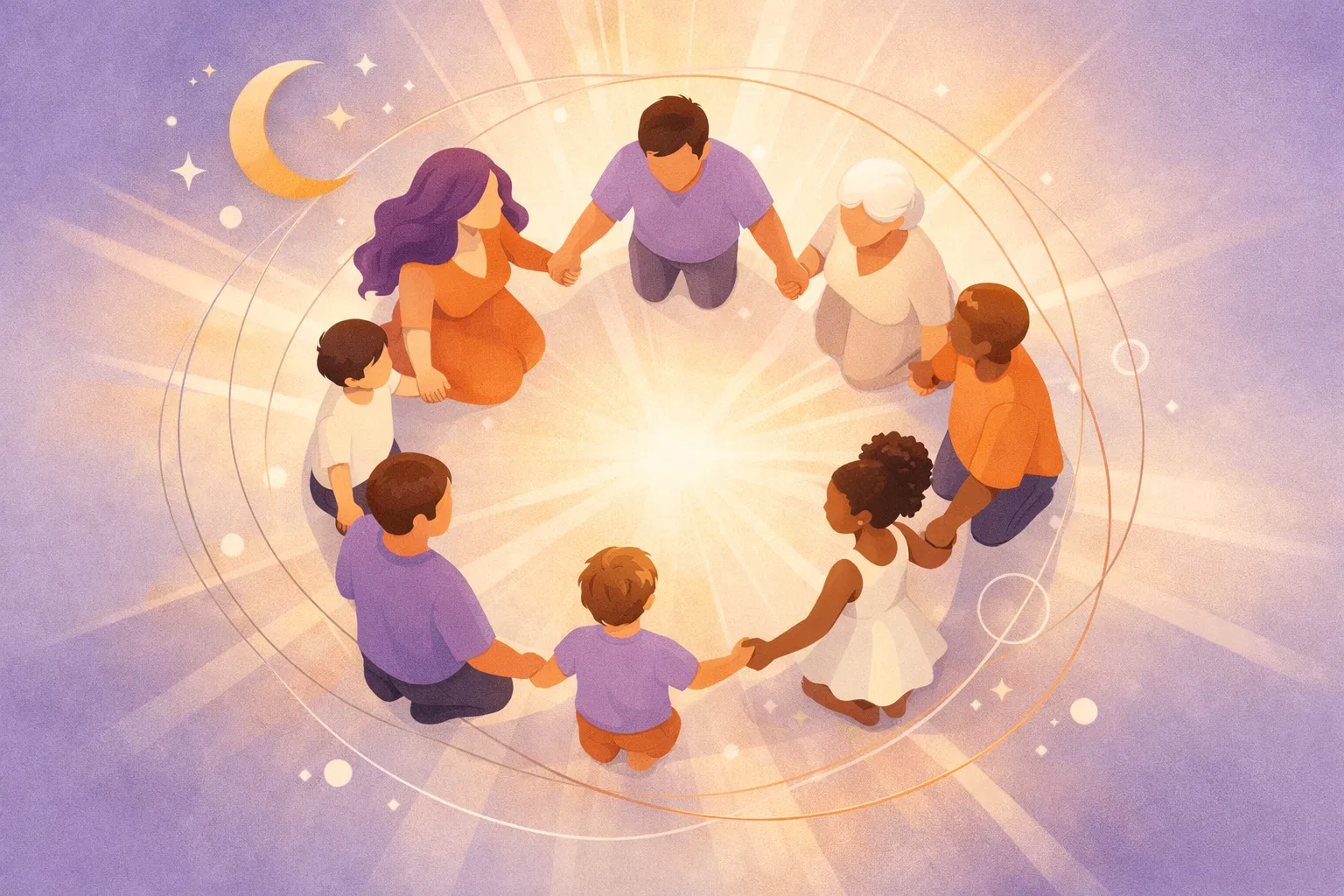 Roda de pessoas em conexão