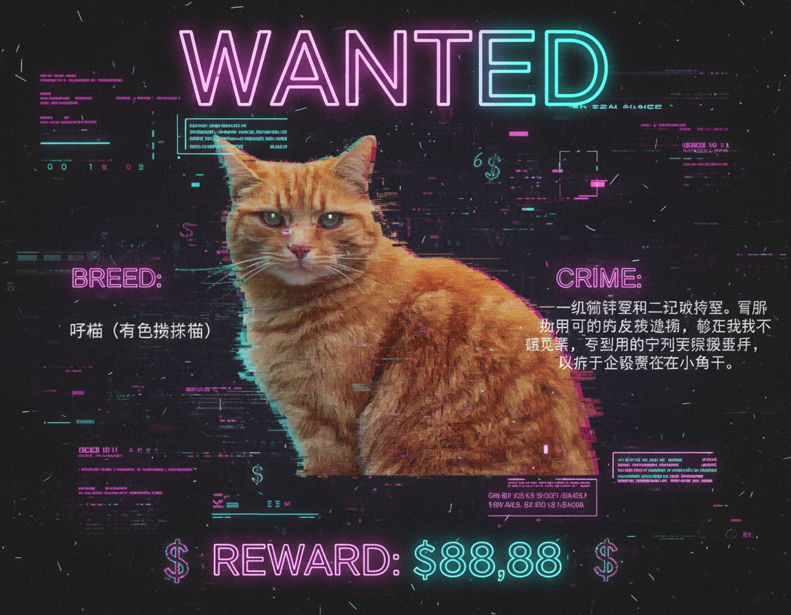 橘猫（橙色虎斑猫） 通缉令