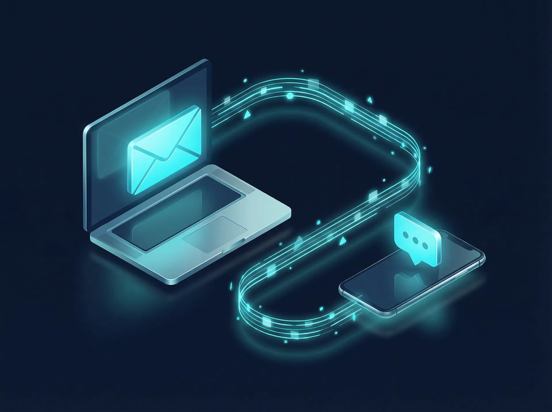 Email to SMS flow illustration