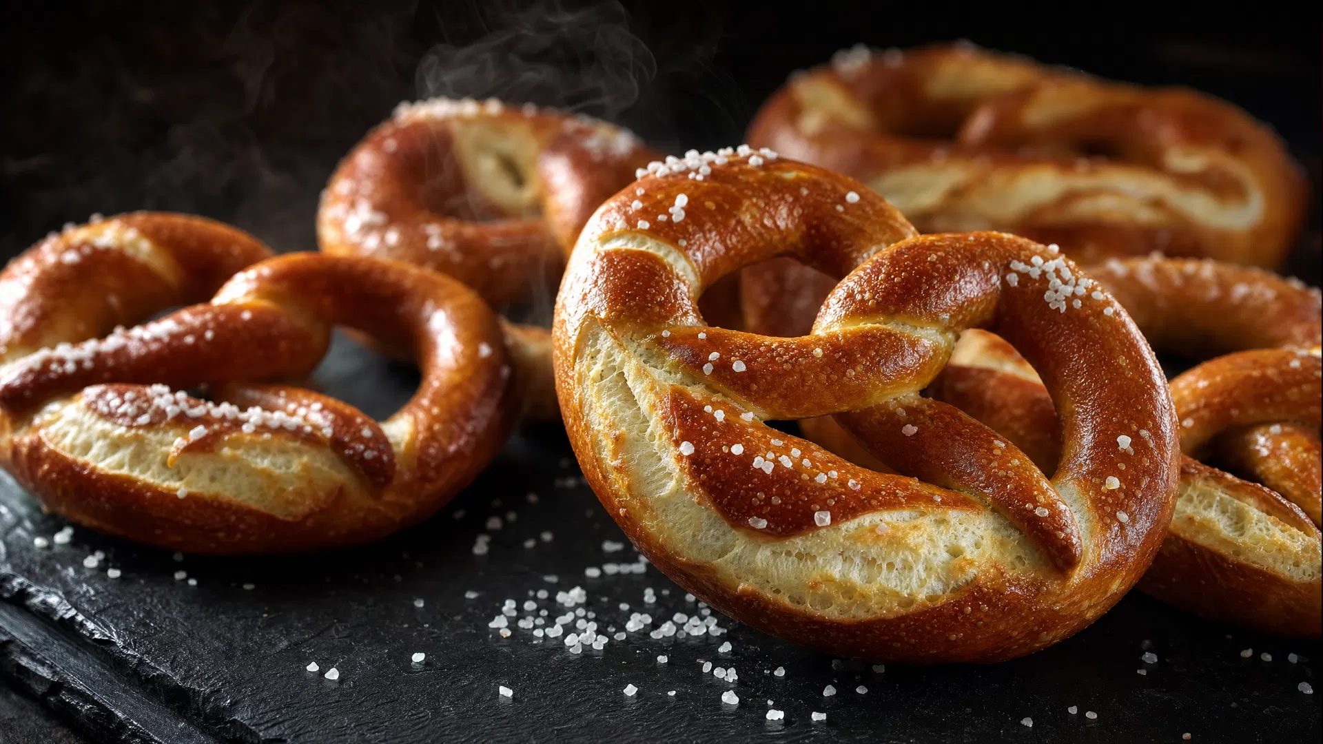 Golden Bavarian soft pretzels