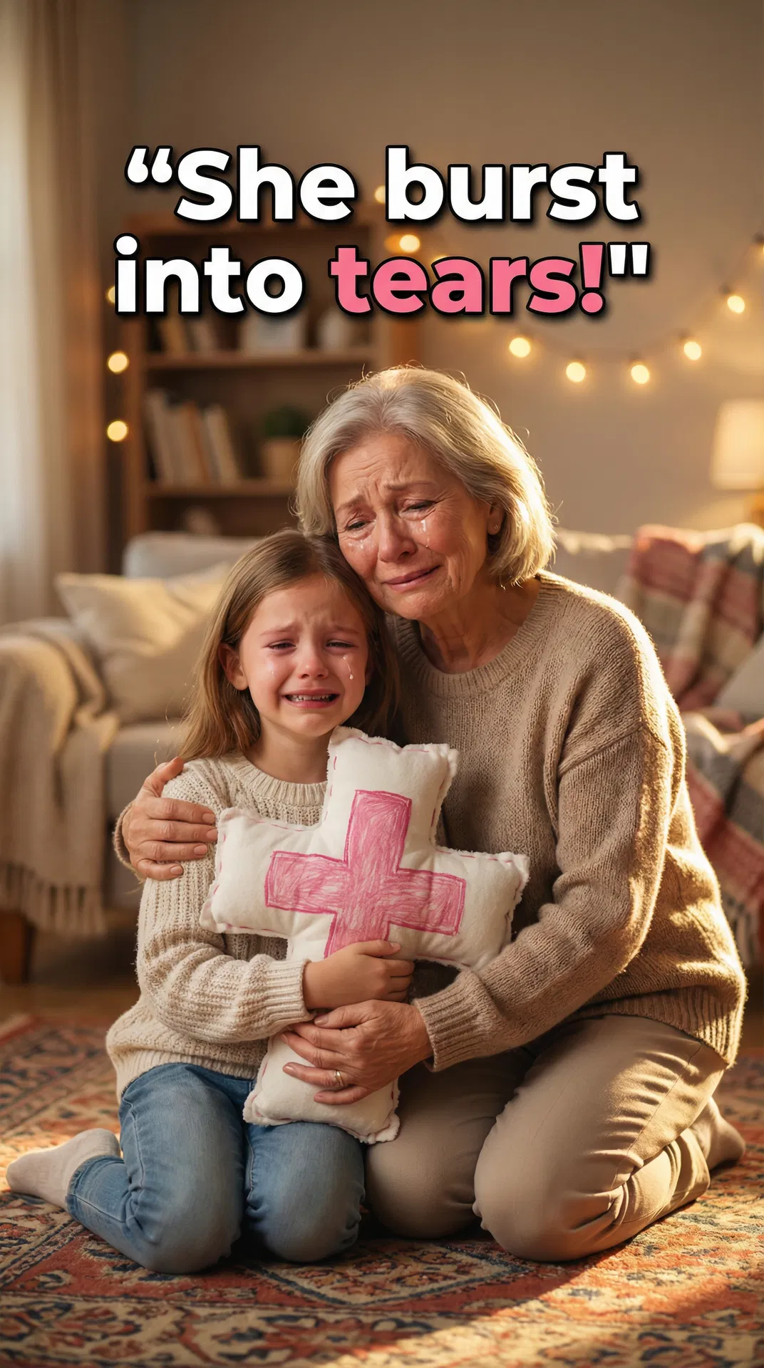 "She burst into tears!"