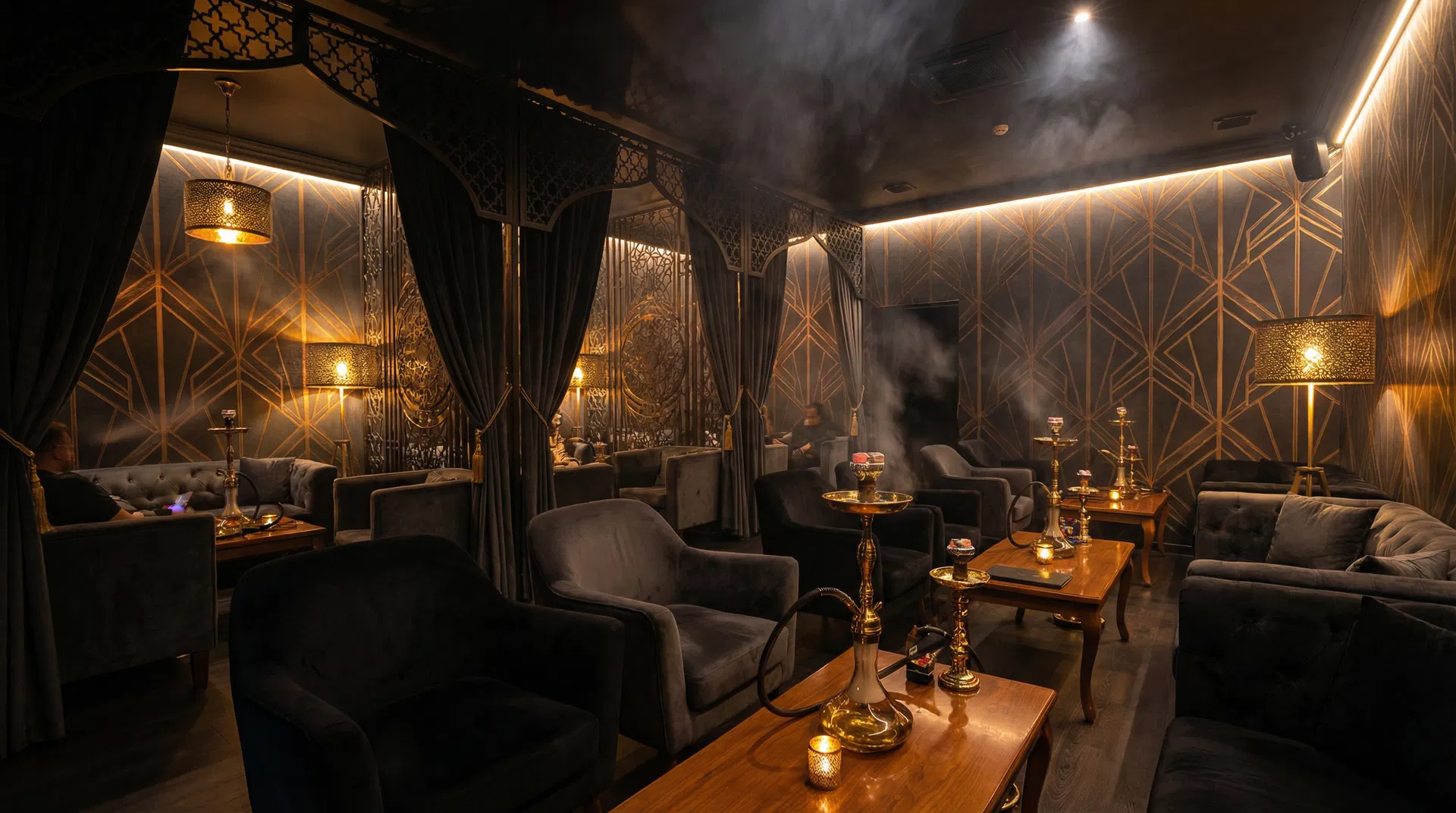 深夜営業のシーシャ店