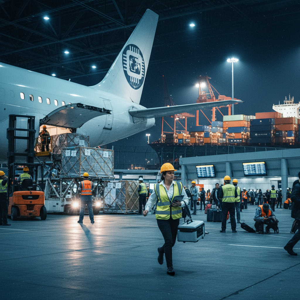 信使在海关办理通关手续