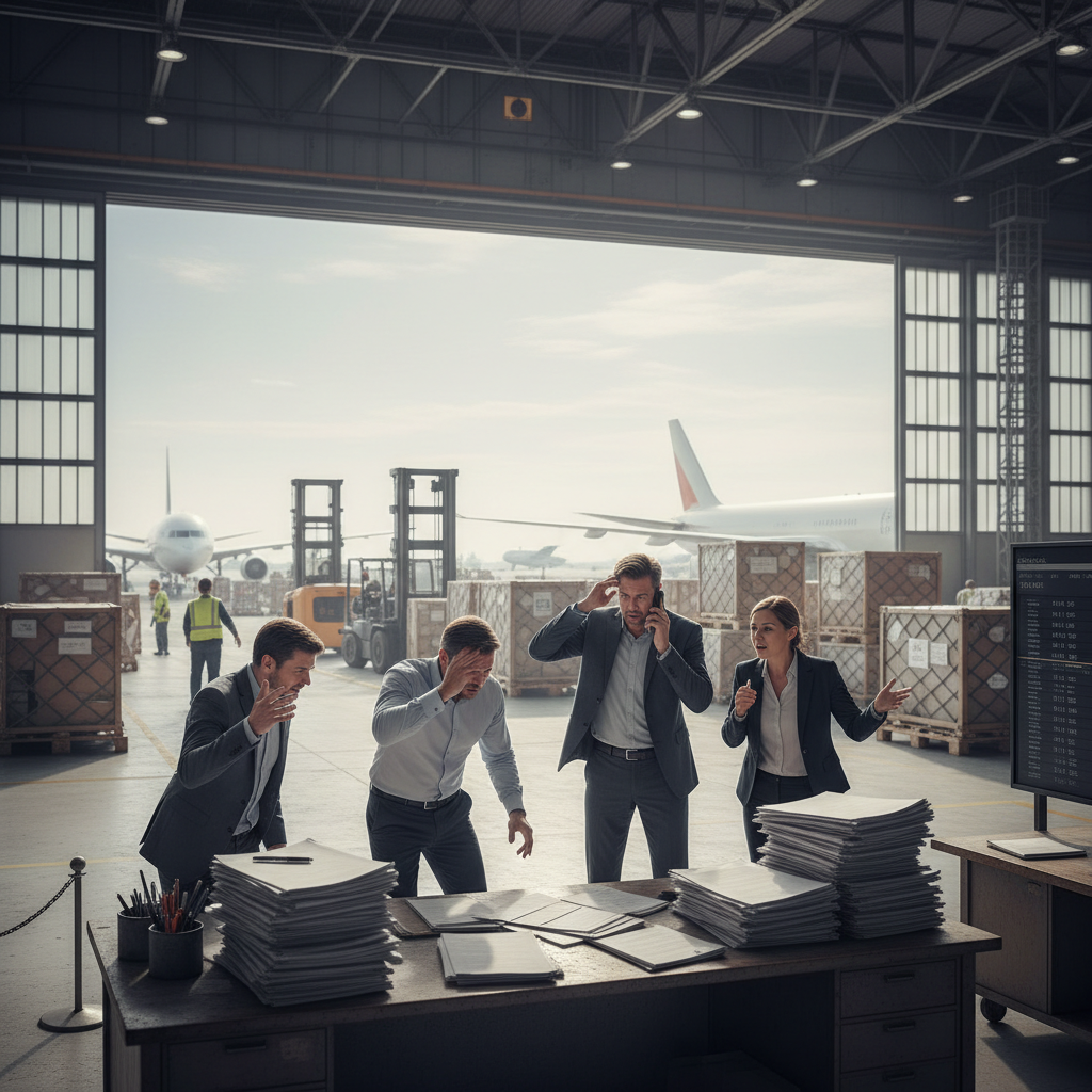 항공기 화물칸에 실린 OBC 긴급 화물