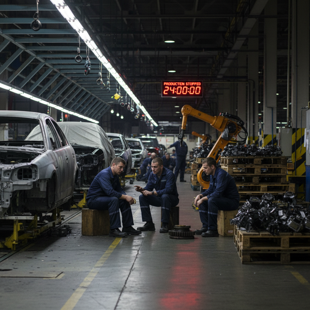 ภาพรถยนต์บนสายพานการผลิต