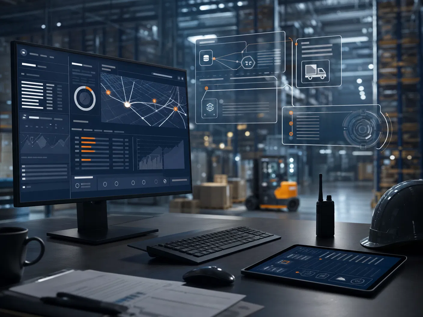 Digitale Logistik- und Datenbanklösung in einer Industrieumgebung