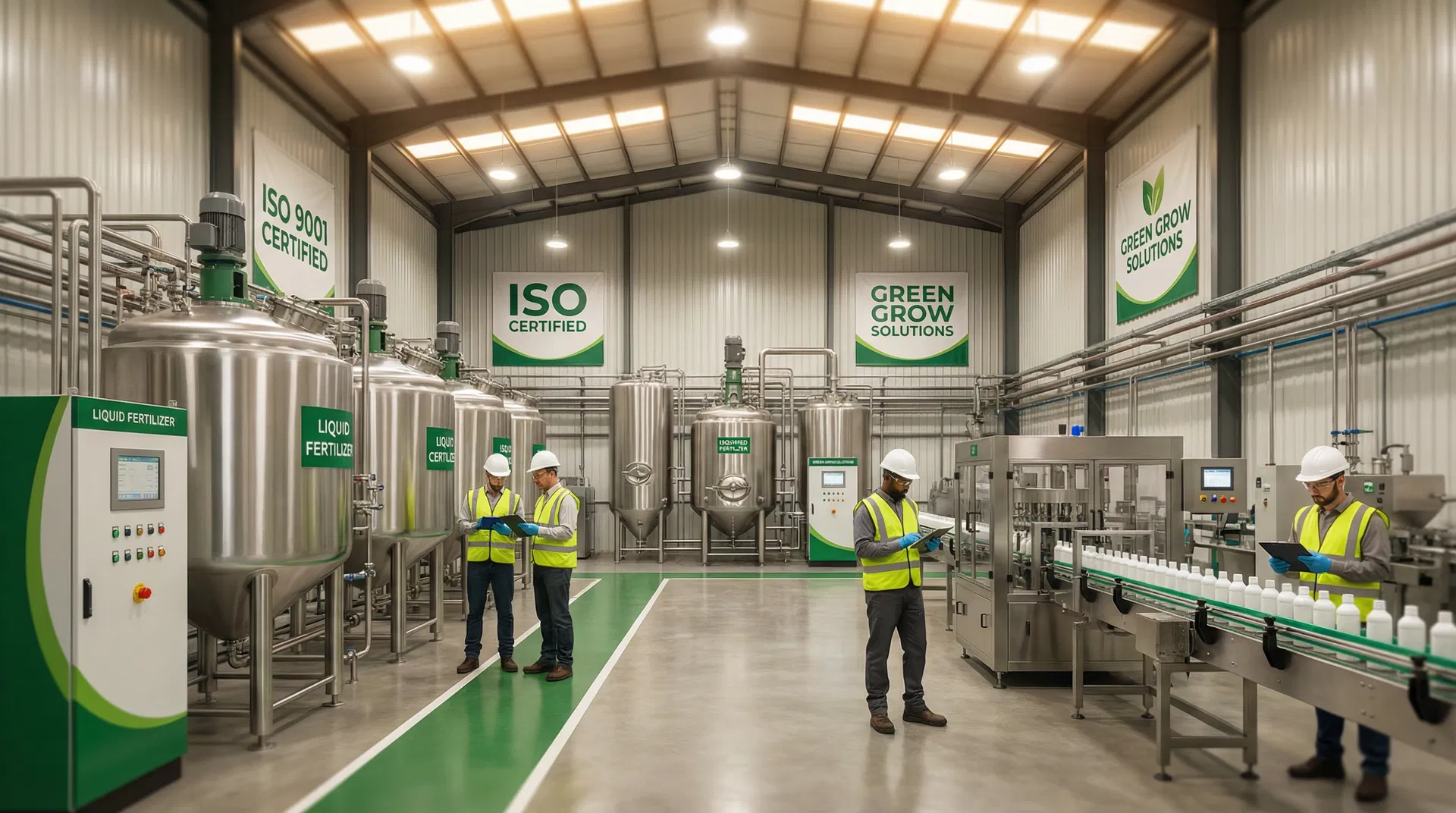 GreenGrow ISO-certified liquid fertilizer manufacturing factory