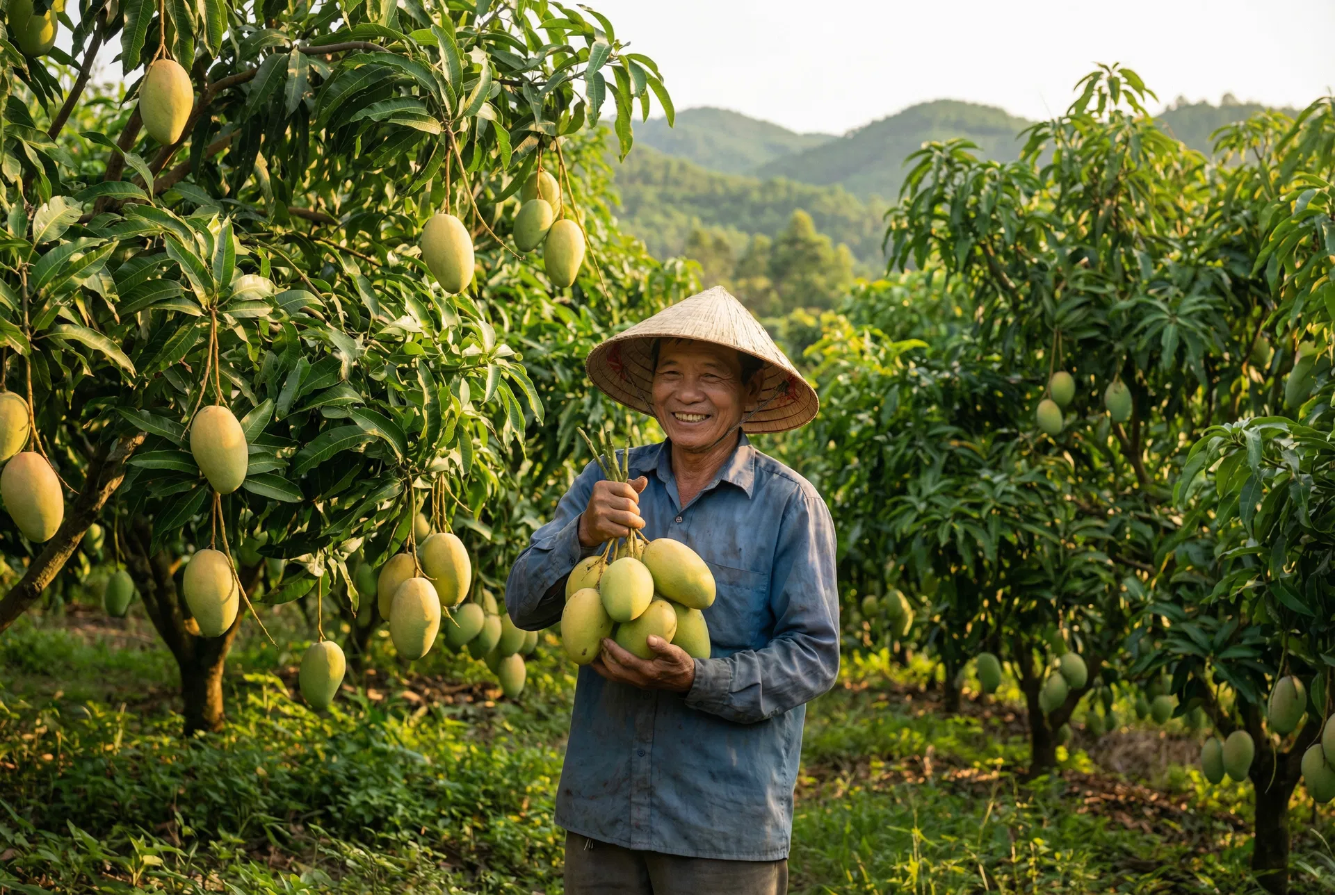 Mango farm in Vietnam using GreenGrow liquid fertilizer