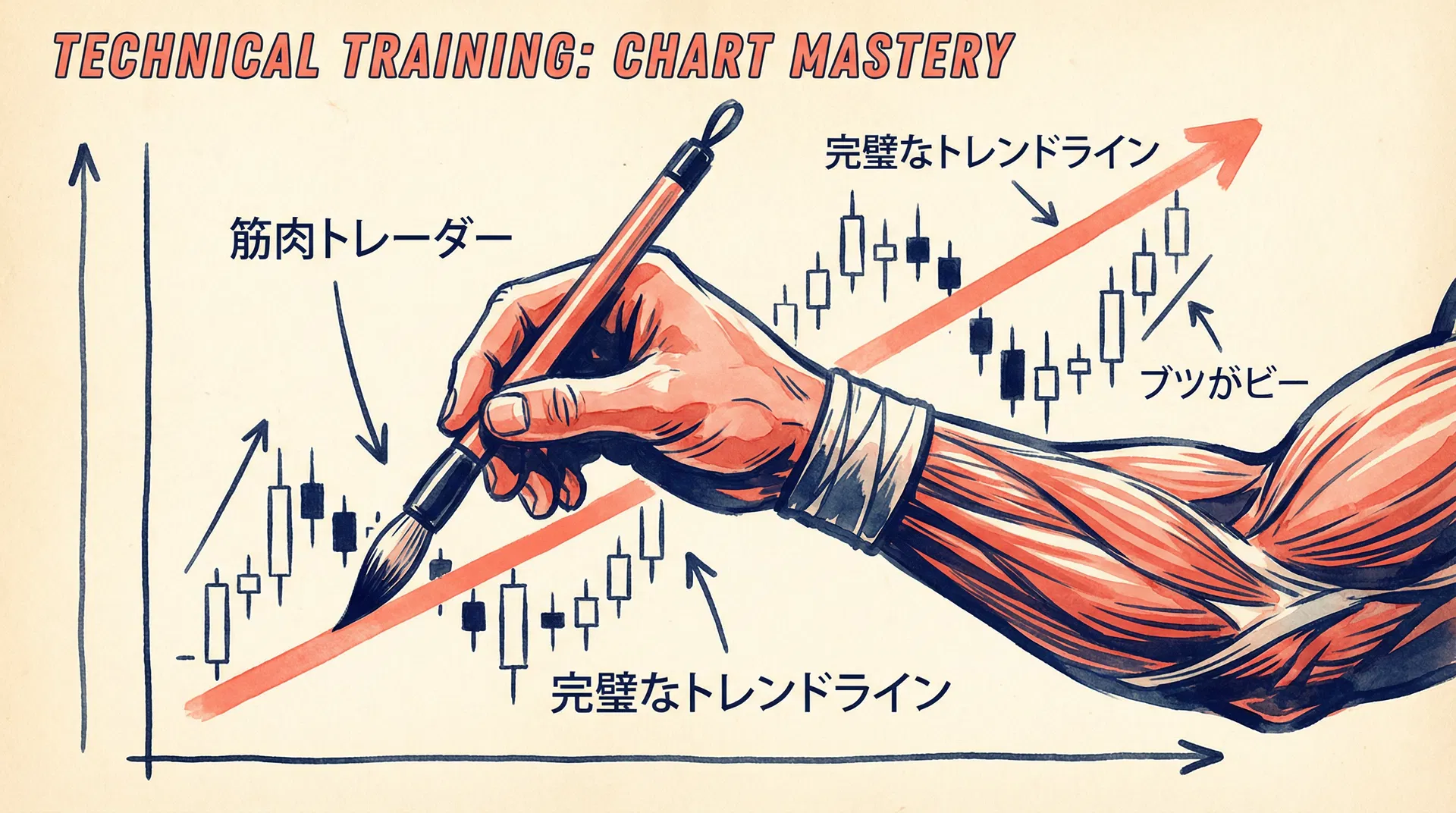 【実践】チャート分析はフォーム確認!美しいトレンドラインの引き方