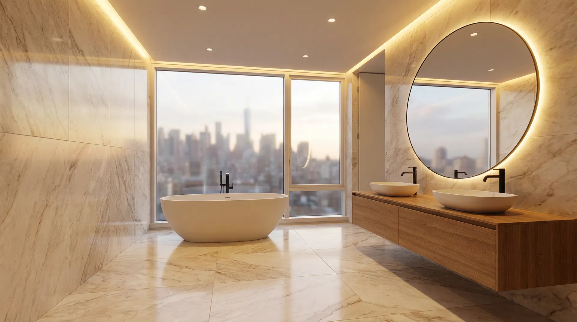 Luxury bathroom renovation in NYC