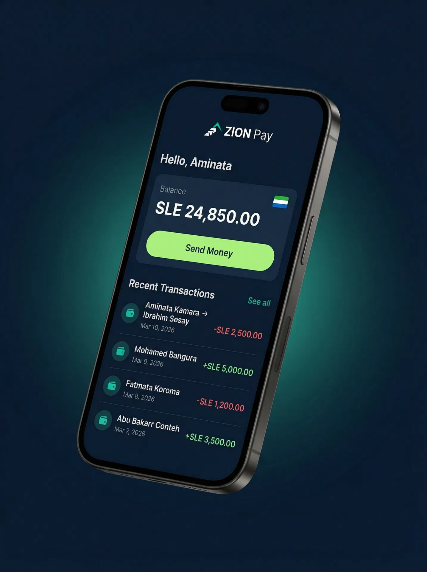 Zion Pay mobile app