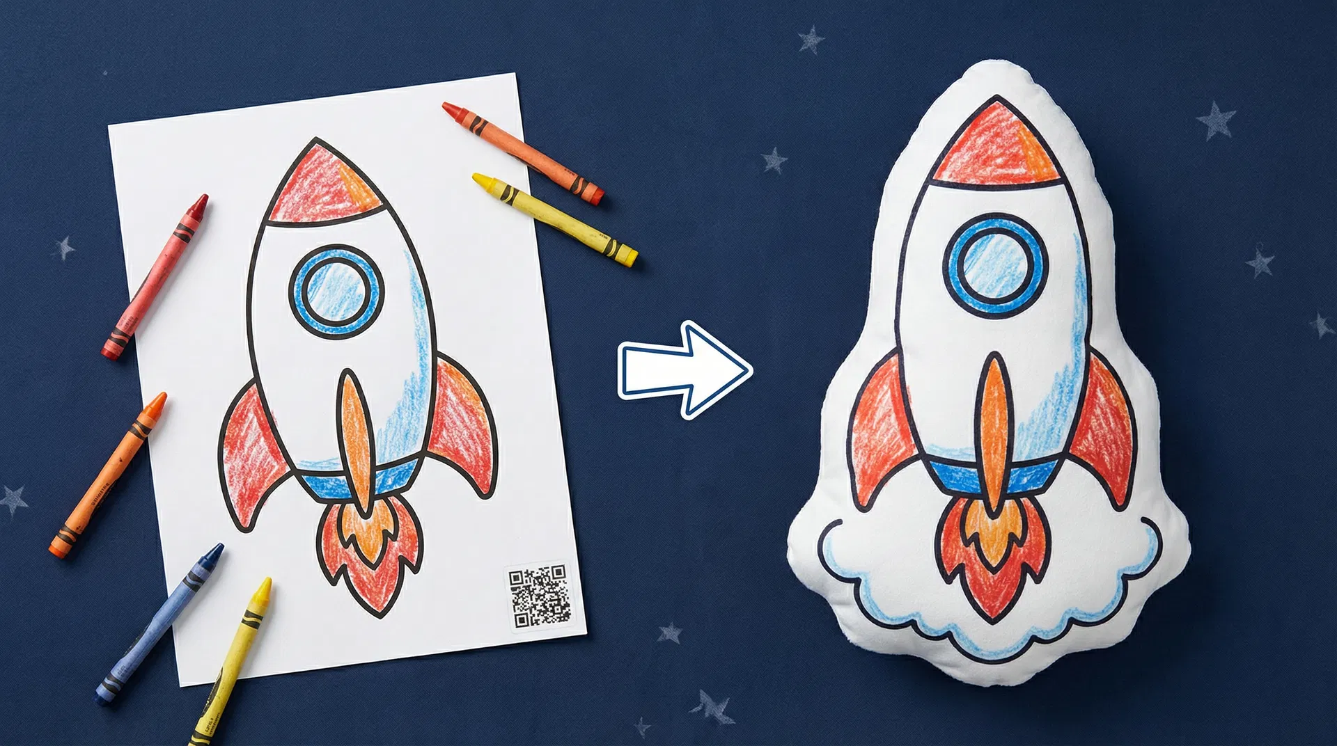 Coloring sheet to Draw Pillow transformation