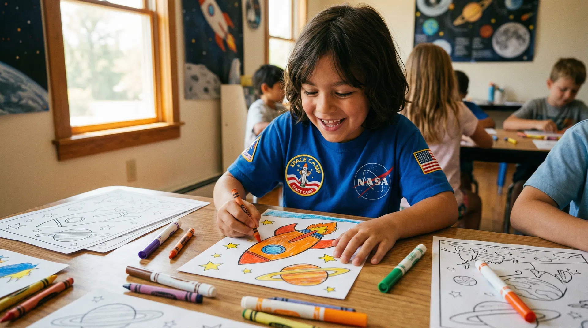 Astronauts Draw Their Mission