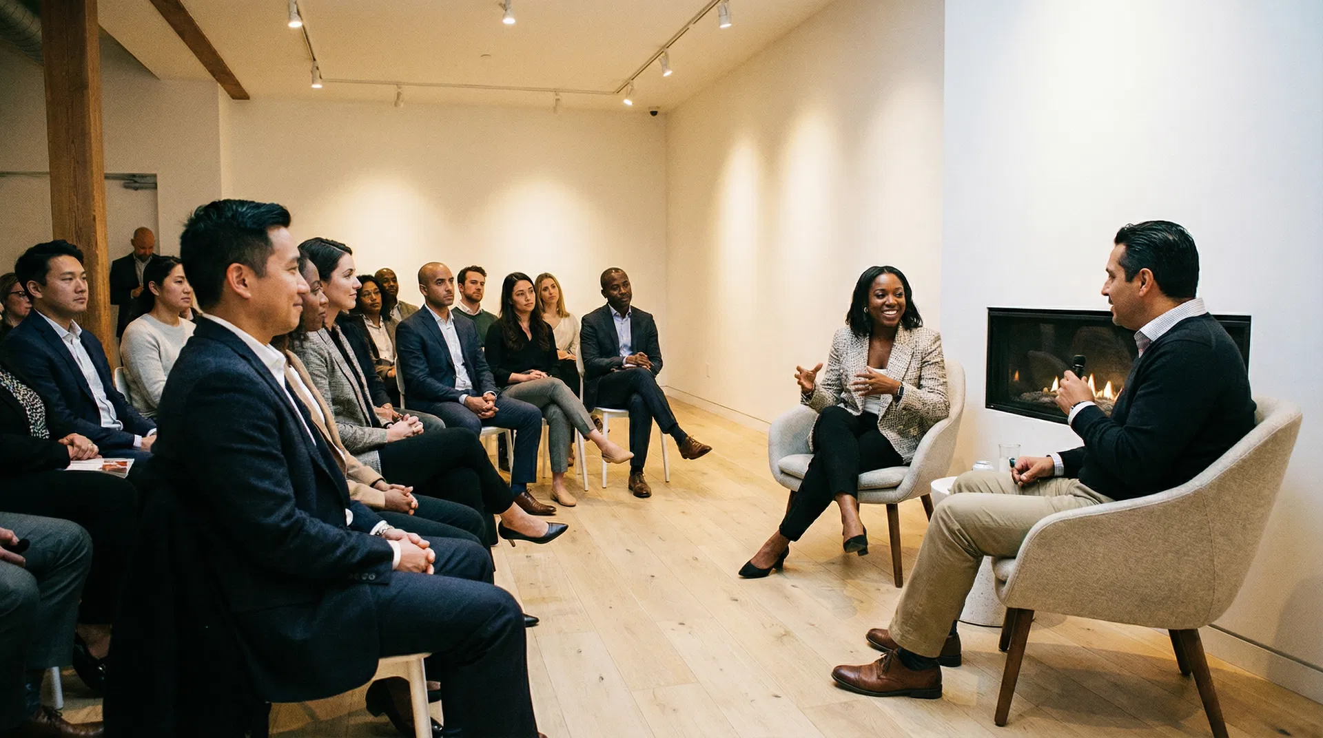 Fireside chat between two executives