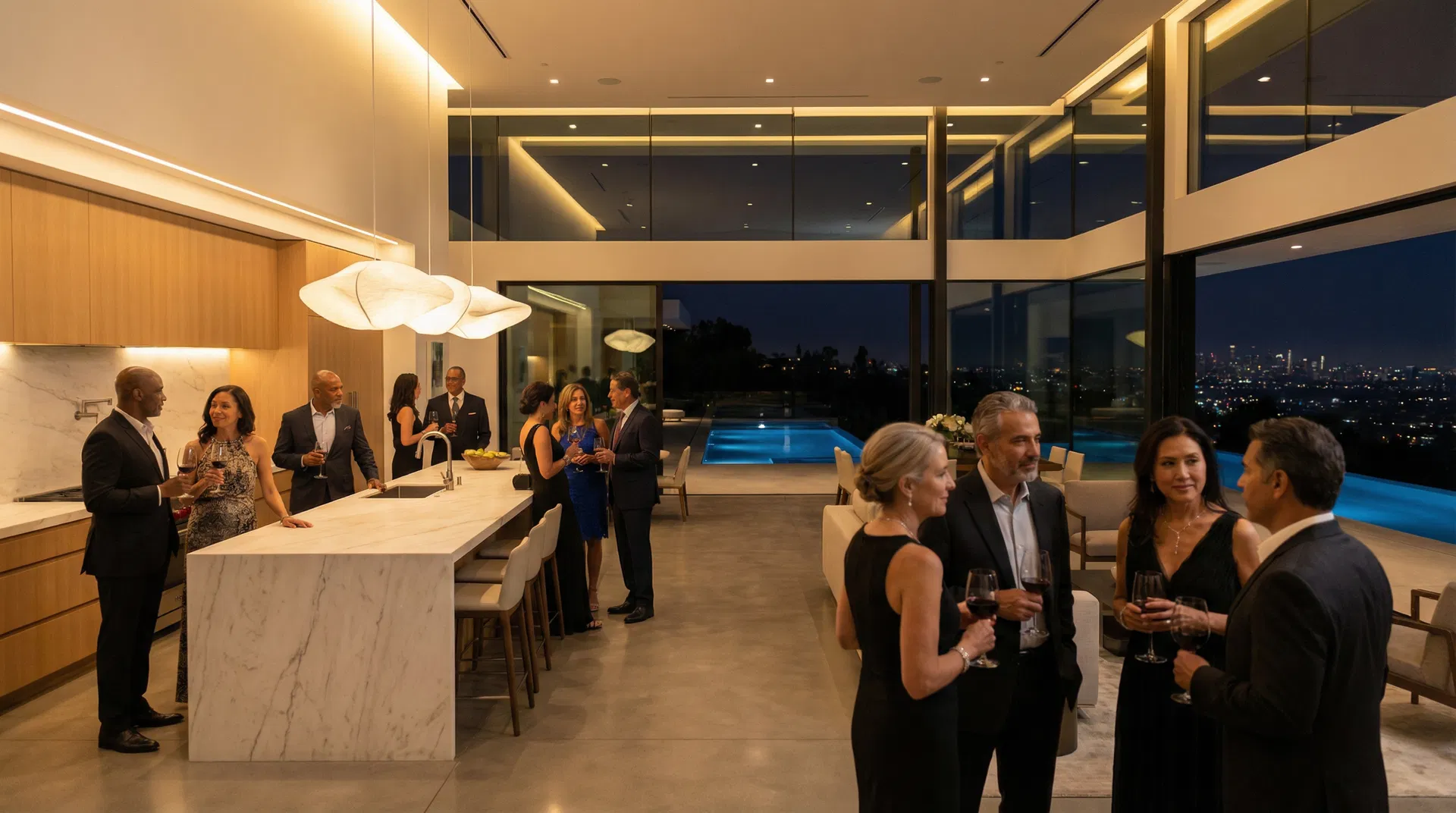 Private investor dinner in a luxury estate