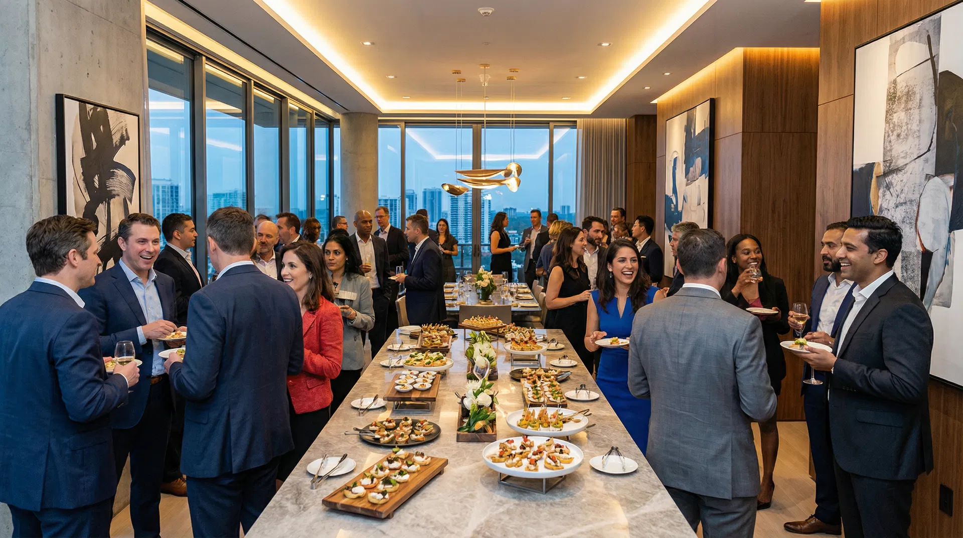 Private chef dinner networking