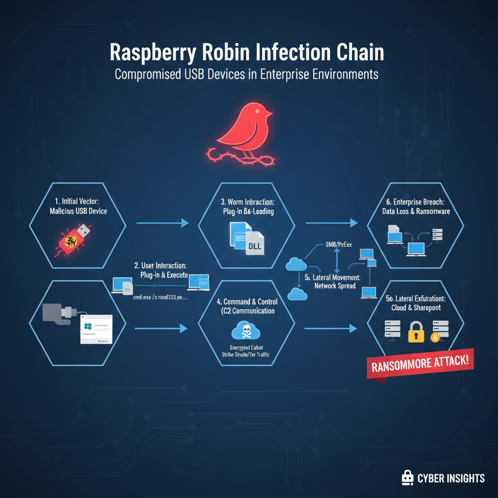 Raspberry Robin USB Supply Chain Attack Analysis 2026